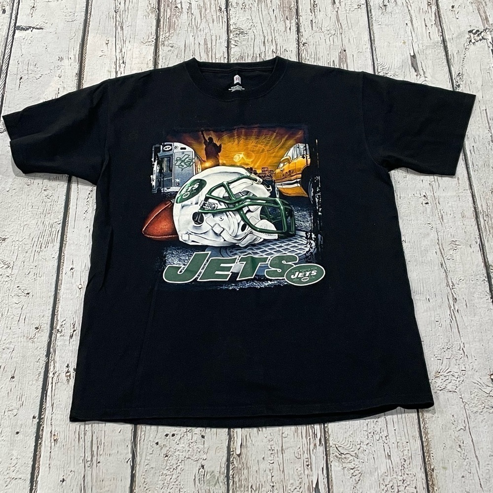 New York Jets NFL Football Sports Helmet Tee Top Shirt